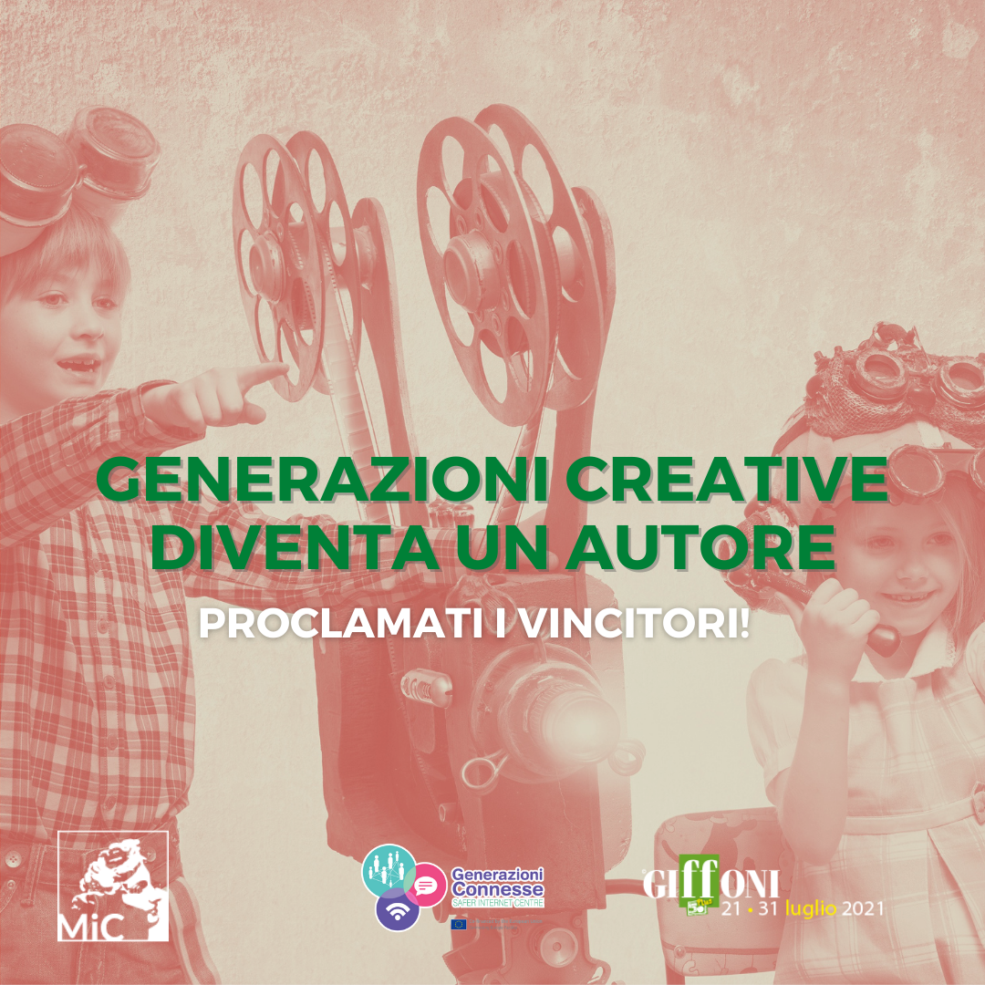 Proclamati i vincitori del concorso Generazioni Creative – Diventa autore